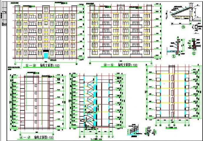 某六层砖混住宅楼设计施工图（共3张）_图1