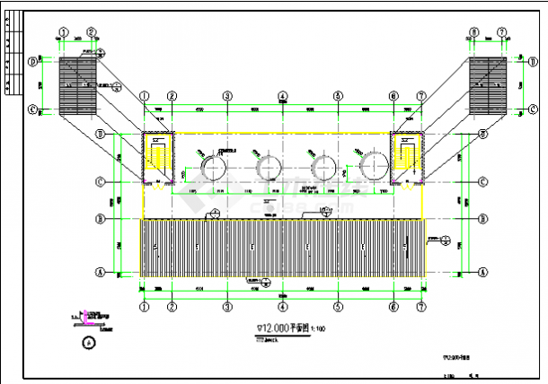 3层钢框架结构厂房结构施工图-图一