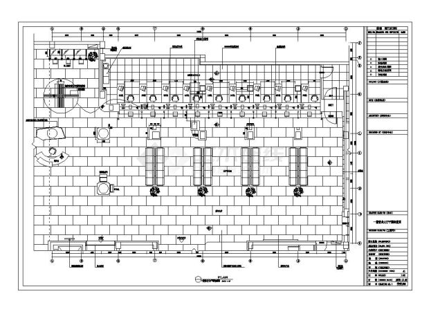 上饶市某银行室内装饰结构布置CAD参考施工图-图一