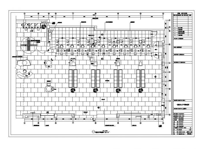 上饶市某银行室内装饰结构布置CAD参考施工图_图1