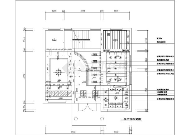 某地市自建别墅室内建筑装修施工图纸-图二