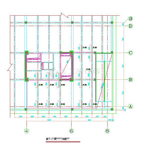 某地办公楼密集柜区域梁板加固及局部增建改造施工图CAD图纸-图二