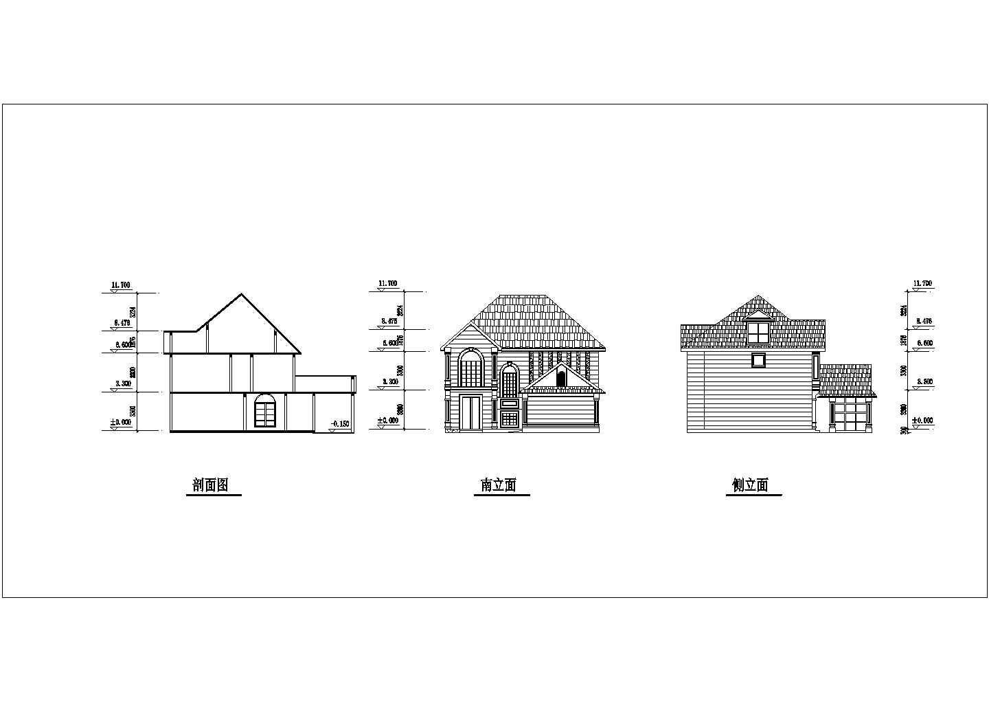 舒适简约三层新农村房屋建筑设计图纸