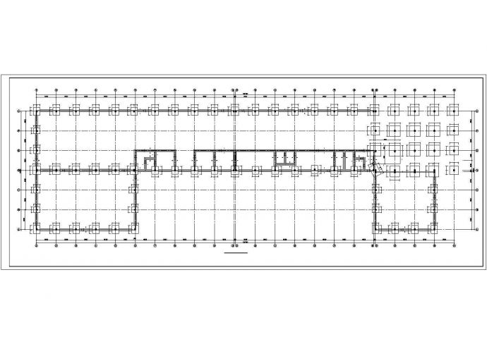 双层工厂框架结构布置CAD套图_图1