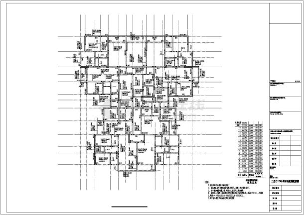 8度区十八层剪力墙住宅结构施工图（桩基础）-图二