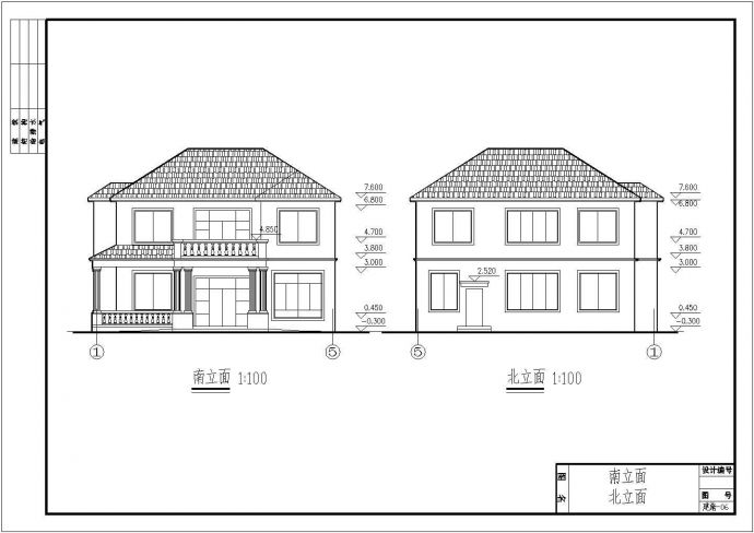 框架简洁二层农村房屋设计建筑施工图_图1