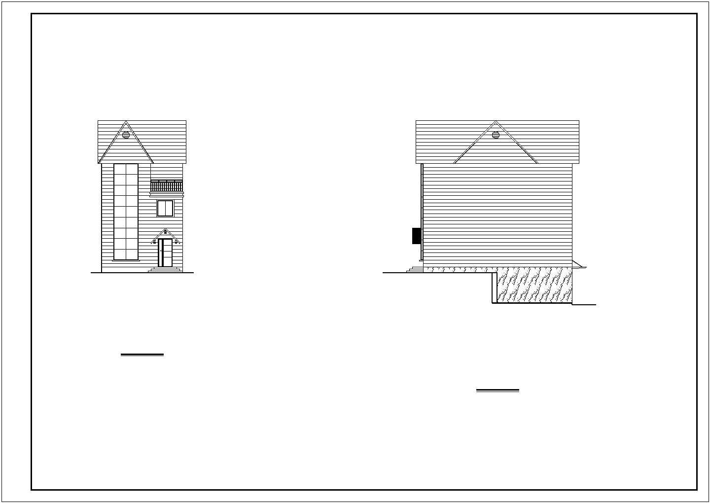 三层桩基础框架别墅结构施工图(含建施)