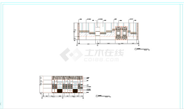 某地某办公空间样板房装饰施工图CAD图纸-图一