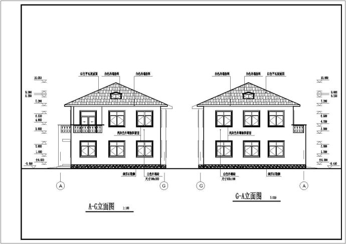 简洁实用二层农村房屋建筑设计图纸_图1