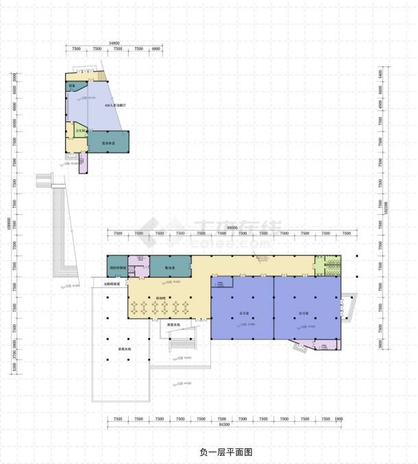 某学院图书馆建筑方案文本（jpg格式）-图一