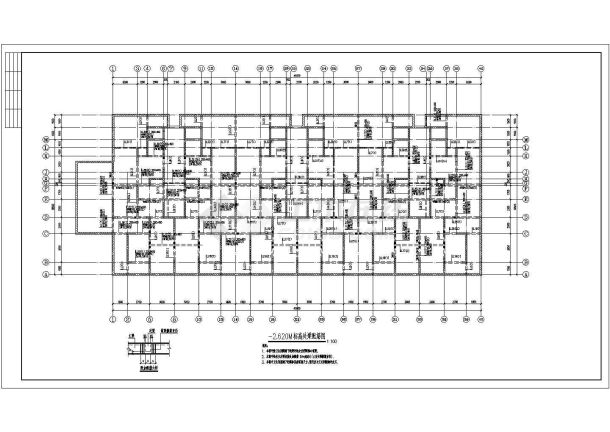 十七层筏形基础剪力墙住宅结构施工图-图一
