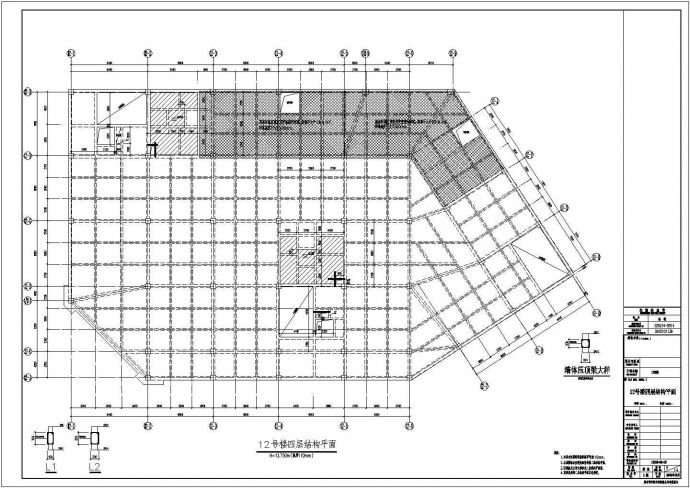 四层框架结构安置房结构设计施工图_图1