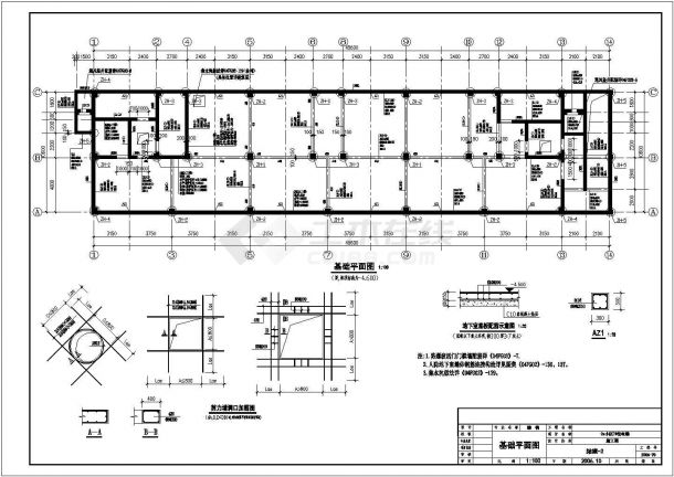 六层独立基础框架住宅结构施工图（7度抗震）-图一