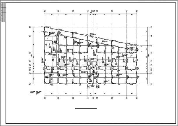 7度区11层框架商住楼结构设计图-图一