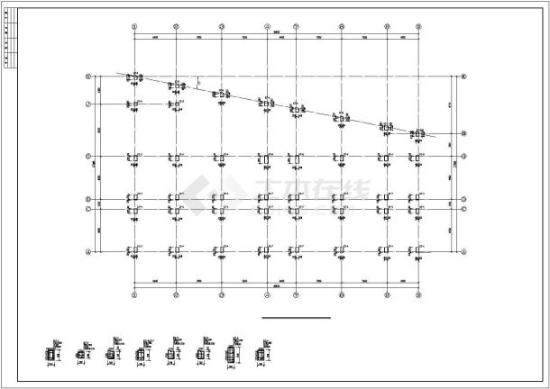 7度区11层框架商住楼结构设计图-图二