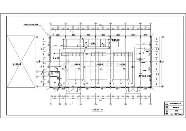 某海龙湾锅炉房CAD施工图-图一