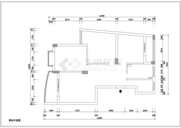 某地两居现代风格装修施工图（全套）-图一