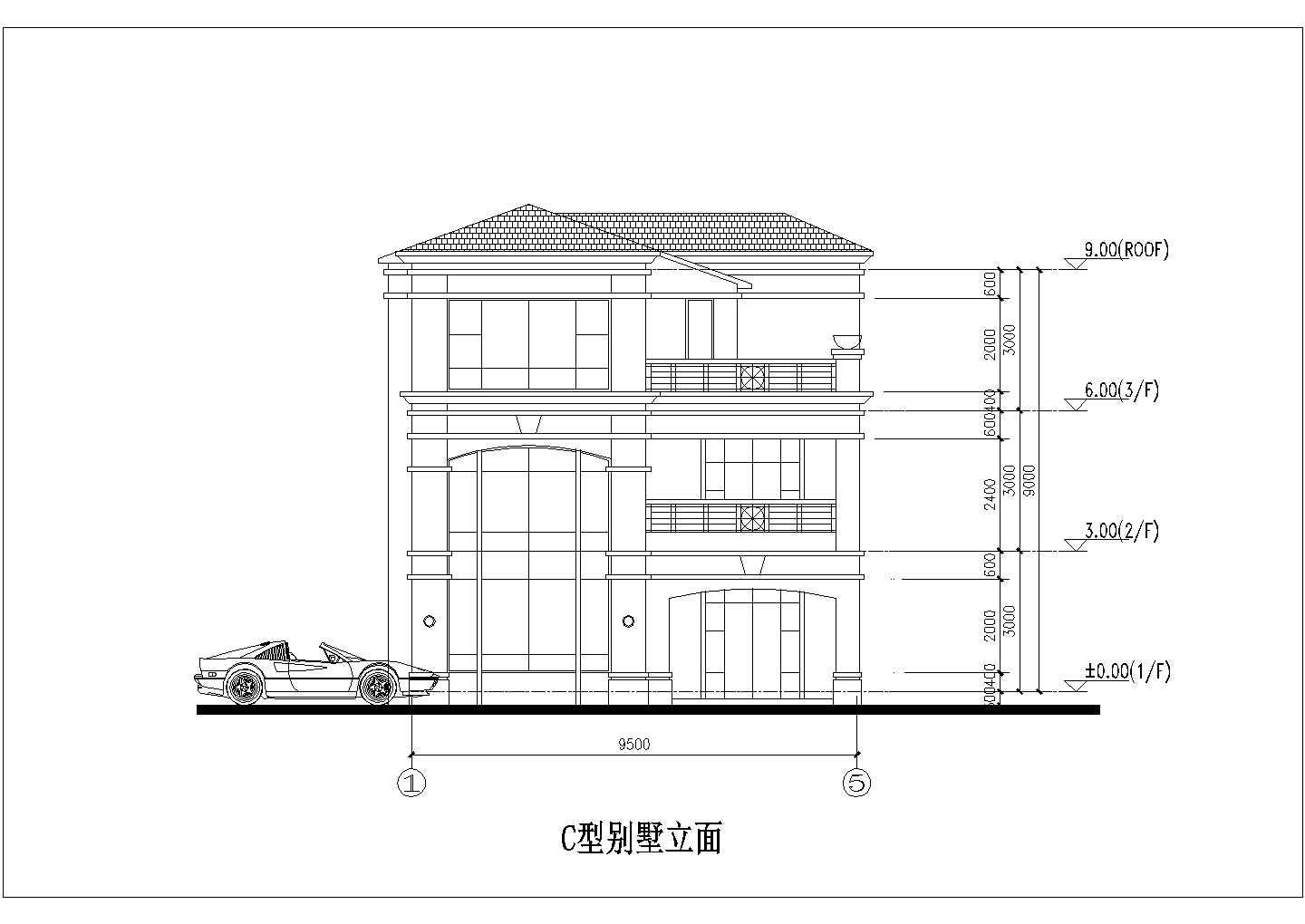三套东南亚风格自建别墅建筑施工户型图