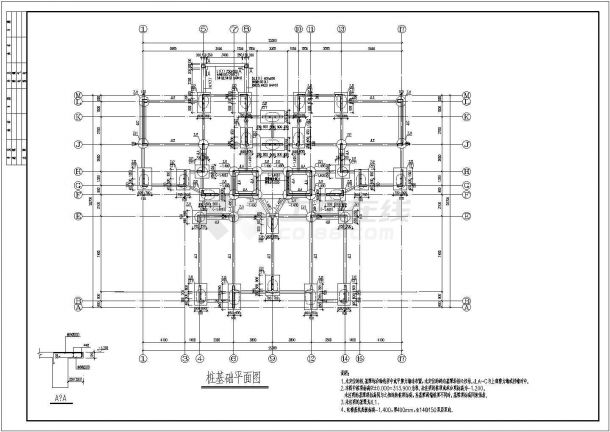 十八层桩基础剪力墙结构住宅结构施工图（6度抗震）-图二