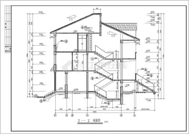 某地带地下室二层自建房屋建筑设计图-图二