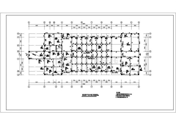 武汉某6层框架结构物流中心办公楼结构图-图二