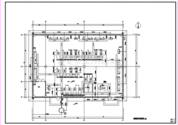 高、中、低三个竖向分区的换热站全套暖通设计图-图二