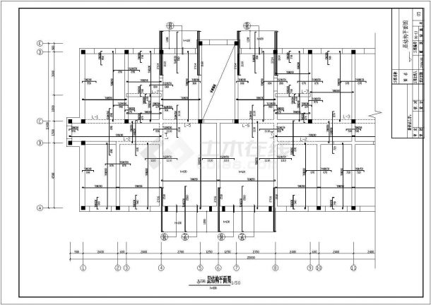 五层条形基础砖混带阁楼住宅结构施工图（6度抗震）-图一