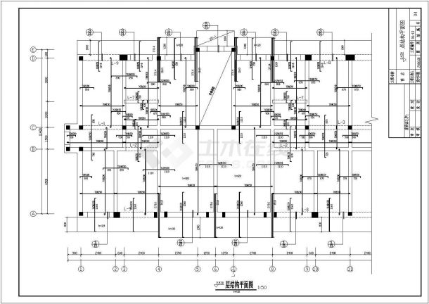 五层条形基础砖混带阁楼住宅结构施工图（6度抗震）-图二