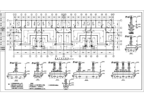 某16.39米五层砌体结构花园洋房结构施工图纸-图一