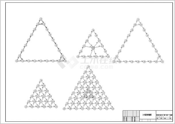 独立基础网架结构三面广告牌结构施工图（8度抗震）-图二