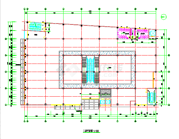 某地区某商场建筑设计施工图总图纸-图二