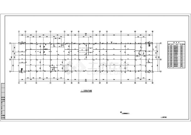 五层桩基础钢框架办公楼结构施工图-图二