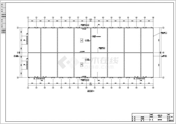 5844平方米单层全钢结构厂房结构施工图（6度抗震）-图二