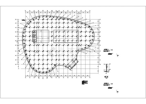 某三层框架水上活动中心混凝土结构设计图-图二
