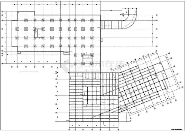 大型地下车库框架结构布置CAD详细参考图-图一