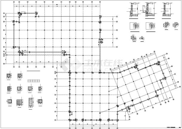 大型地下车库框架结构布置CAD详细参考图-图二