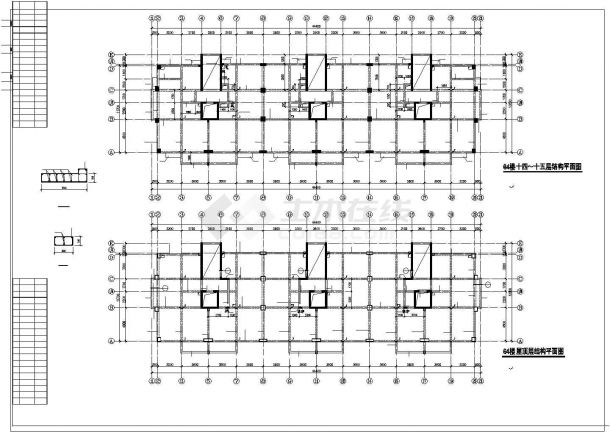 某十五层框剪商住楼结构设计图-图一