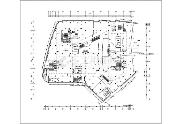 某地大型购物商场防火设计布置图纸-图一