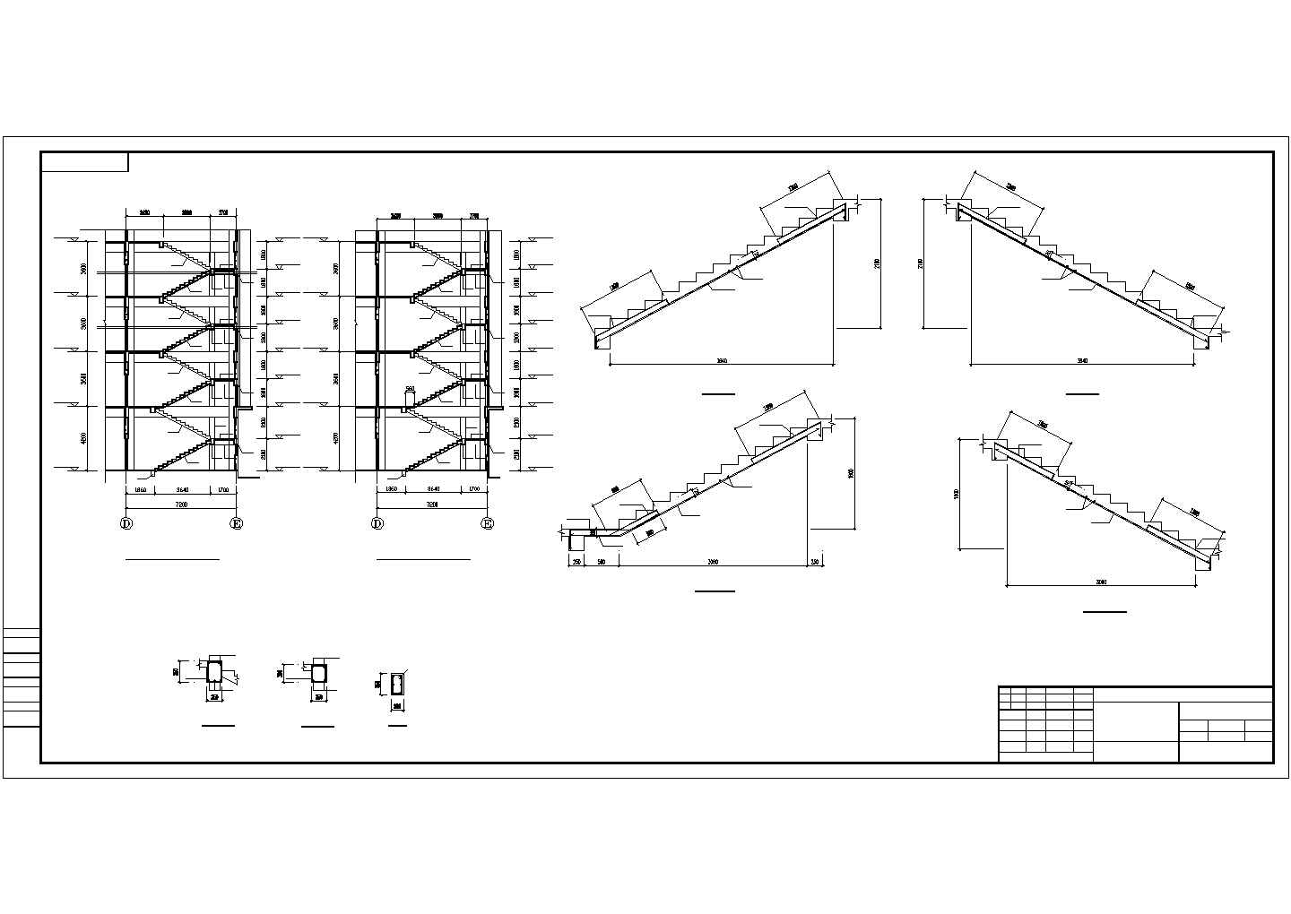 安徽某5173㎡六层框架办公楼建筑结构设计图(含PKPM模型)