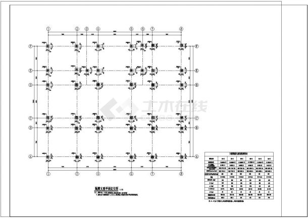某7度区5层小学综合楼结构施工图（采用隔震技术）-图二