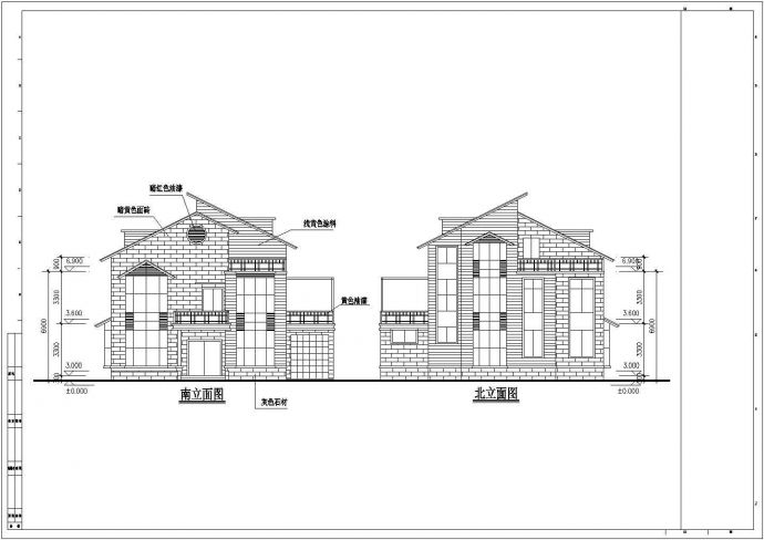 某地二层中档农村住宅建筑设计图纸_图1