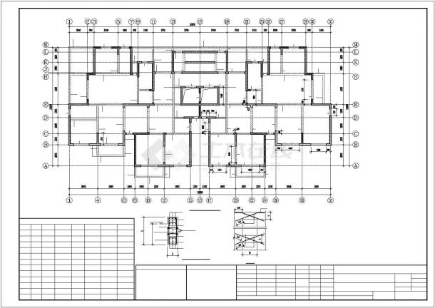某31层框架剪力墙住宅结构设计图-图二