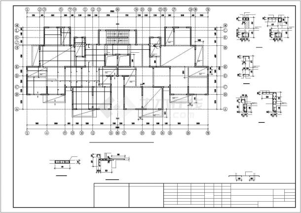 徐州某25层框架剪力墙住宅结构设计图-图二
