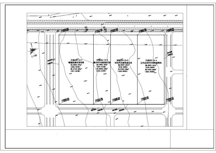 某地区某汽车城设计规划总平面图纸_图1