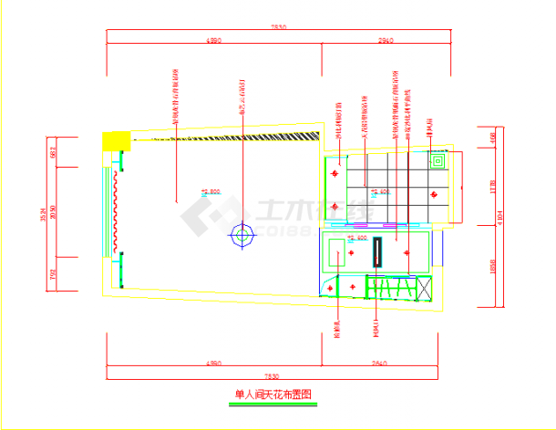 某地区某洒店样板房设计装修全套图纸-图二