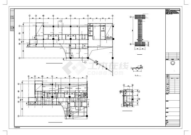杭州某十二层框剪结构生产楼结构图纸-图二