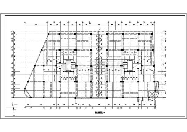 某12层框架剪力墙商住楼结构全套结构图-图一