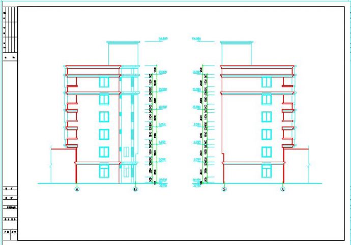 框架六层平屋顶楼房建筑设计施工图_图1