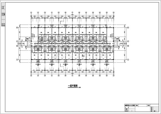 某4022平方米五层中学学生宿舍楼毕业设计全套图纸-图一