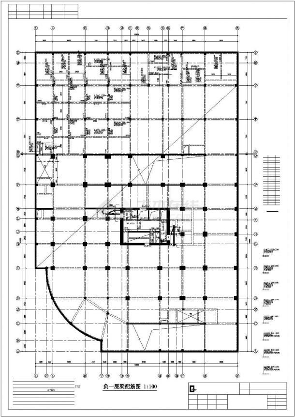 某6°区15层高位转换框架剪力墙高层住宅结构图纸-图二